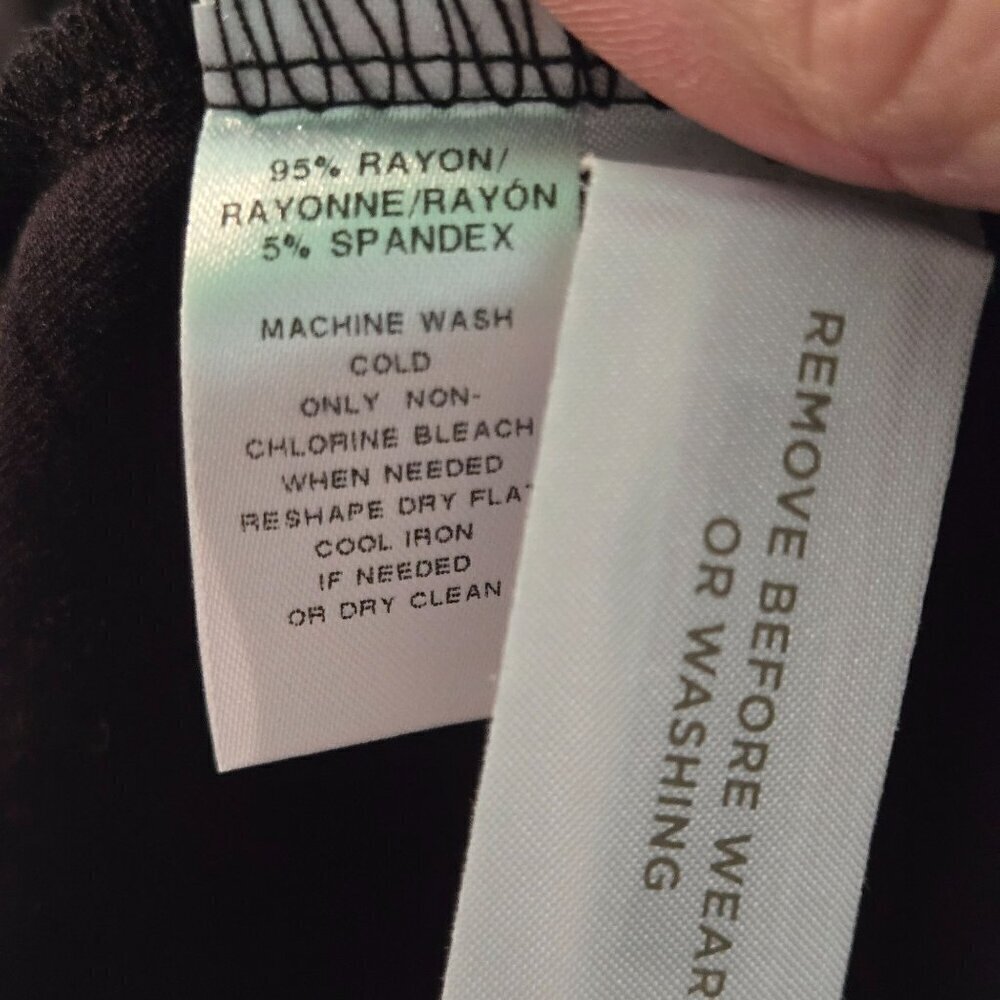 Loft NWT Black Jersey Swing Dress Size MT - Picture 7 of 7